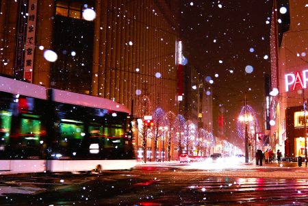 「雪の南一条通り」 